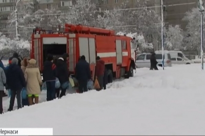 Пункт роздачі води у Черкасах