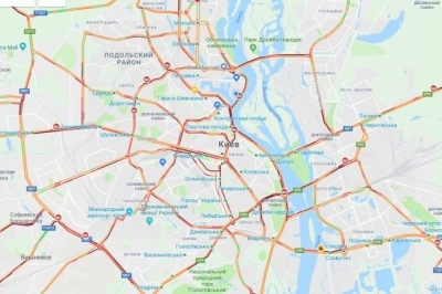 Затори в Києві 1 березня