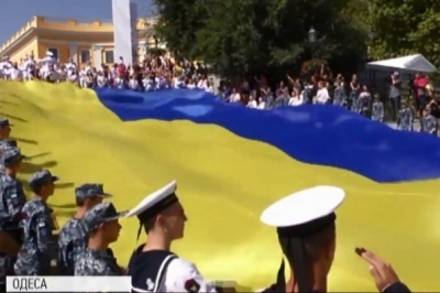 27-метровий прапор на Потьомкінських сходах