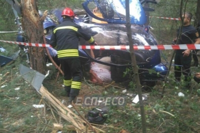 На Трухановому острові в Києві впав гелікоптер