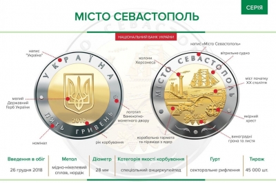 Монета з зображенням Севастополя