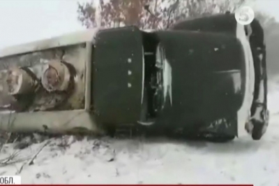 Бензовоз перекинувся