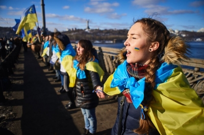 Живий ланцюг, об'єднання України