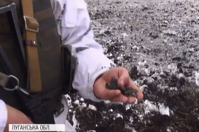 Осколки після обстрілу Золотого