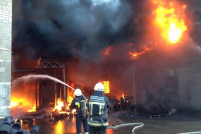 Пожар на заводе, Днепропетровская область