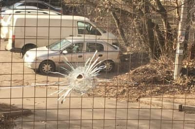 Обстрел Голосеевского суда.Киева