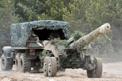 Бойові навчання артилеристів ЗСУ
