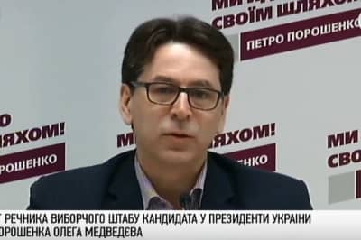 Спикер избирательного штаба кандидата в Президенты Украины Петра Порошенко Олег Медведев
