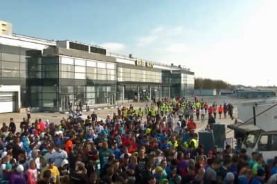 Забег по случаю открытия терминала F аэропорта "Борисполь"