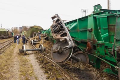 Аварія вантажного потяга, Київ