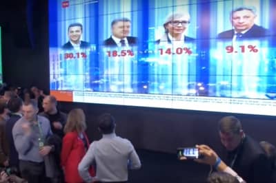 Реакция кандидатов на первые результаты голосования