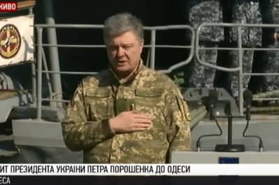 Виступ Президента України Петра Порошенка перед військовослужбовцями ВМС ЗСУ