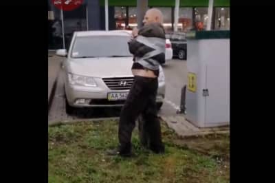 У Києві п'яного винуватця ДТП примотали до стовпу
