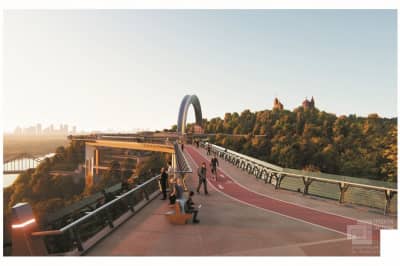 Пішохідно-велосипедний міст у Києві
