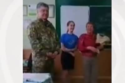 Петро Порошенко в Авдіївській школі