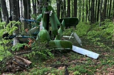 Розбитий гелікоптер на кордоні між Україною та Румунією