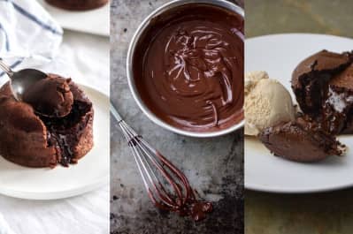 Десерти, корисні солодощі, шоколадно-кавовий фондан