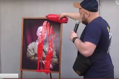 Акция против переименования проспекта в Одессе в честь Жукова