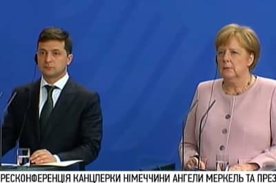 Володимир Зеленський і Ангела Меркель