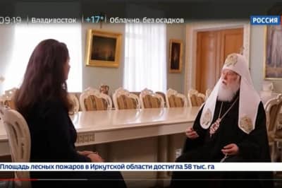 Філарет прийшов на інтерв'ю до журналістки "Росія 24"