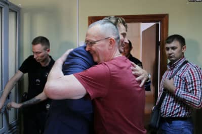 Петр Михальчевский и его адвокат Валентин Рыбин