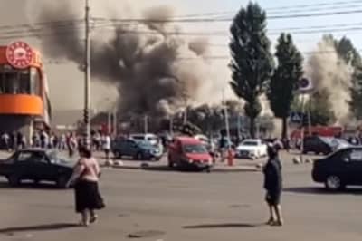 Пожар возле метро "Дарница"