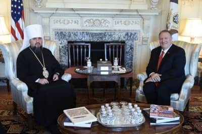 Предстоятель ПЦУ Епіфаній та Помпео