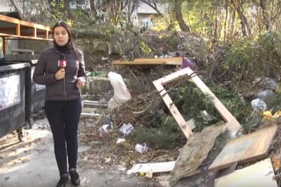 Гори сміття у дворі Львова