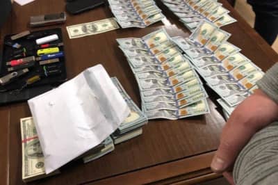 Гроші, виявлені під час обшуку