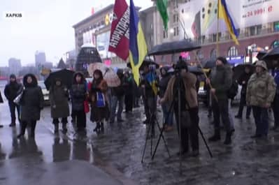 Акция в поддержку обвиняемых в убийстве Шеремета в Харькове