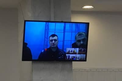 У Павла Аброськина на правом плече – российский триколор