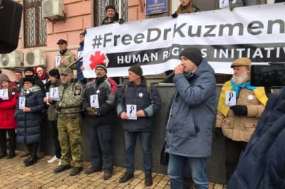 Акция поддержки перед судебным заседанием по делу Шеремета