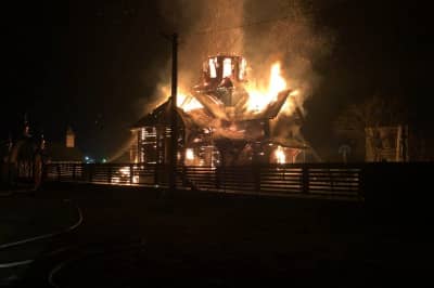 Пожар в церкви на Закарпатье
