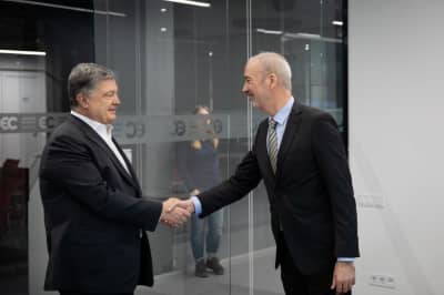 Петр Порошенко с послом Франции в Украине 