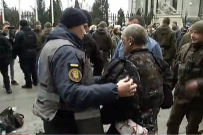 Самоподжог в центре Киева
