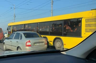 Пробки в Киеве из-за карантина