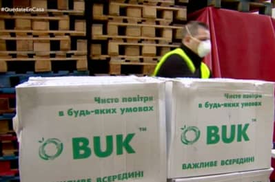 Украинские респираторы в Испании