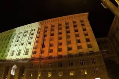 КГГА подсветили цветами итальянского флага