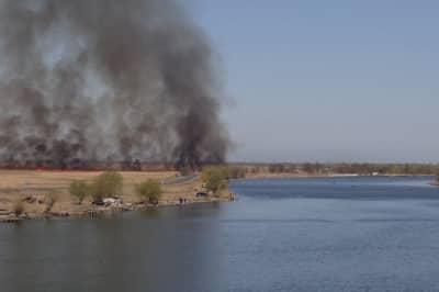 Горить Нижньодністровський національний парк 