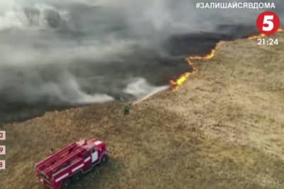 Пожар в Чернобыле