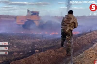 Пожар в Чернобыле