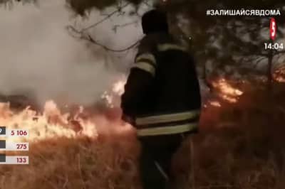 Пожар в Чернобыле