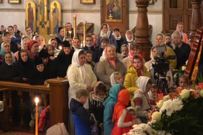 Святогорская лавра УПЦ МП на Пасху