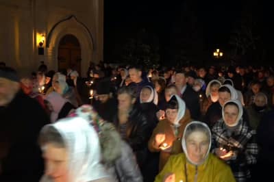 Святогорская лавра УПЦ МП на Пасху