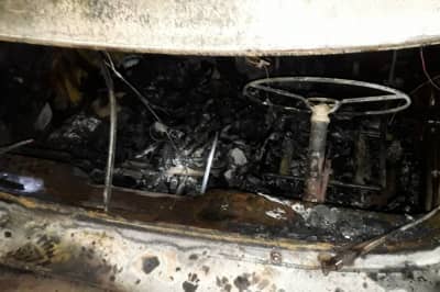 Сгорела машина