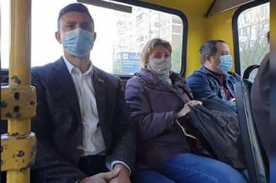 Николай Тищенко в маршрутке