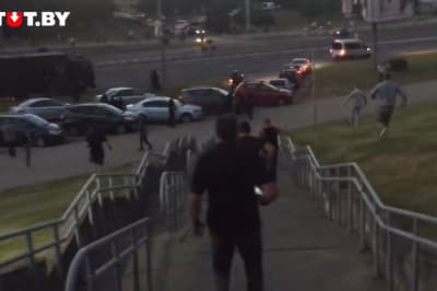 Активисты против ОМОНа в Минске