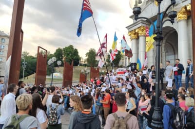 Акція на підтримку Білорусі