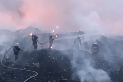 Пожар на свалке