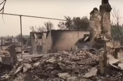 Последствия пожара на Луганщине
